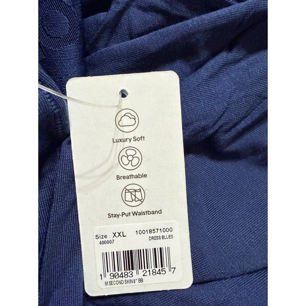 Tommy John Second Skin 8 Inch Boxer Brief Mens XXL Dress Blues Navy 10018571000
